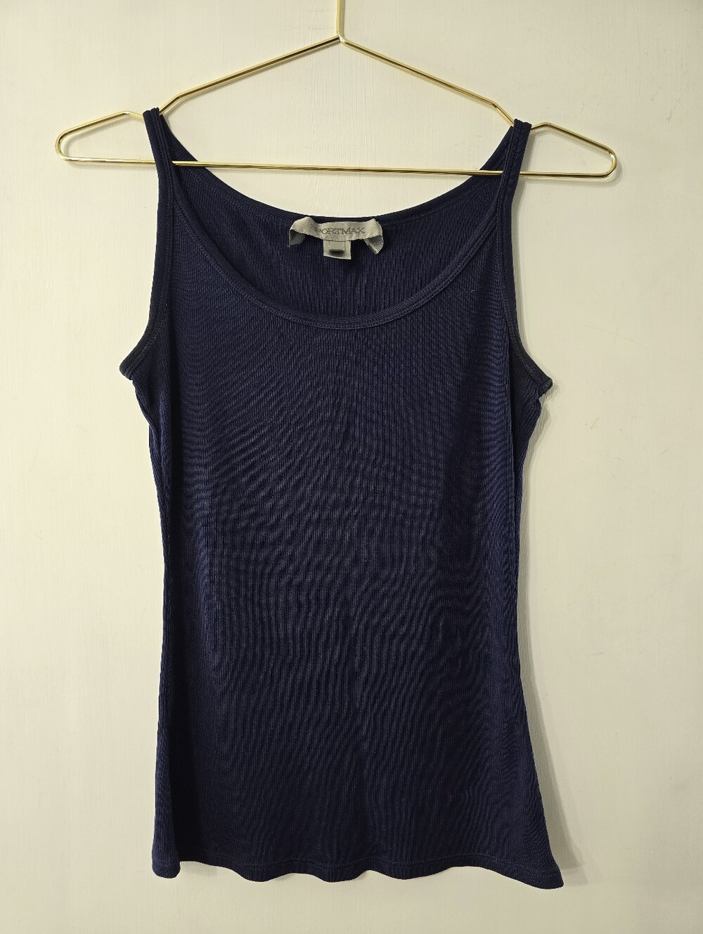 Sportmax MaxMara Max Mara Ribbed Rib Knit Silk Tank Top Shell Sleeveless Shirt S